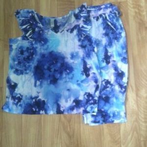 Catherine's Watercolor Pajama Set 2X